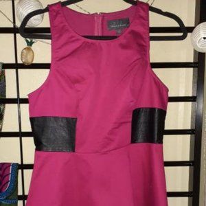 NWT sleeveless  with genuine leather